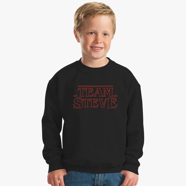 Team Steve Stranger Things - go Steve! Kids Sweatshirt | Kidozi